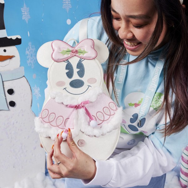 MINI ZAINO Topolino e Minnie Pupazzo di neve - DISNEY LOUNGEFLY