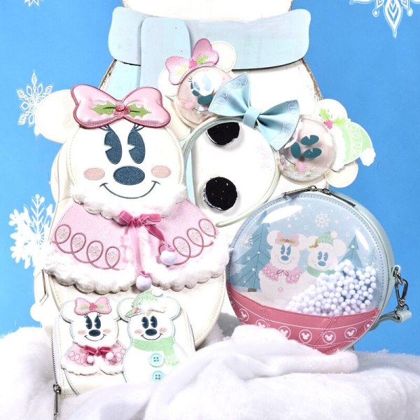 MINI ZAINO Topolino e Minnie Pupazzo di neve - DISNEY LOUNGEFLY