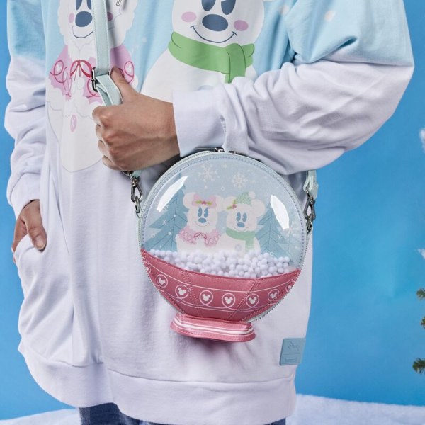 BORSA A TRACOLLA Topolino e Minnie Palla di neve - DISNEY LOUNGEFLY