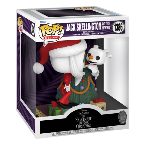 Funko POP! Deluxe 1386 - Nightmare before christmas 30th - Jack e Zero con l'albero