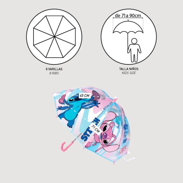 Ombrello manuale Stitch and Angel - Disney