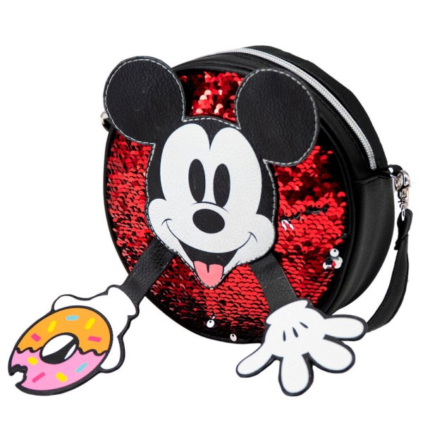 Borsa a mano con paillettes e donuts di Topolino Disney