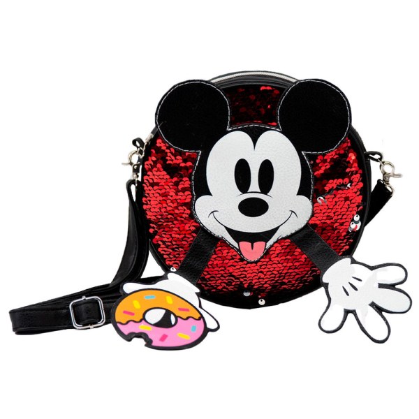 Borsa a mano con paillettes e donuts di Topolino Disney