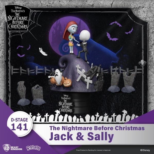 DIORAMA Jack e Sally Nightmare Before Christmas - DISNEY D-STAGE