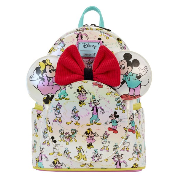 MINI ZAINO Disney 100 Topolino e Amici Iridescenti con Cerchietto - DISNEY LOUNGEFLY