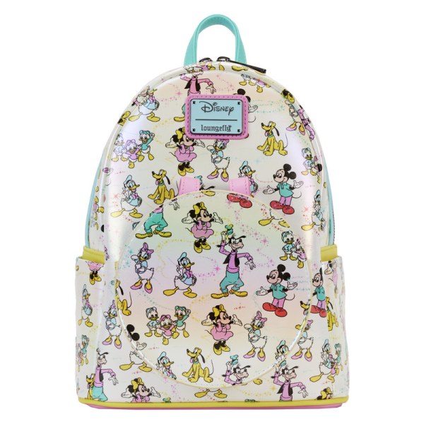 MINI ZAINO Disney 100 Topolino e Amici Iridescenti con Cerchietto - DISNEY LOUNGEFLY