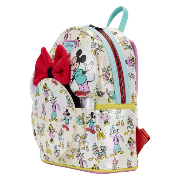 MINI ZAINO Disney 100 Topolino e Amici Iridescenti con Cerchietto - DISNEY LOUNGEFLY