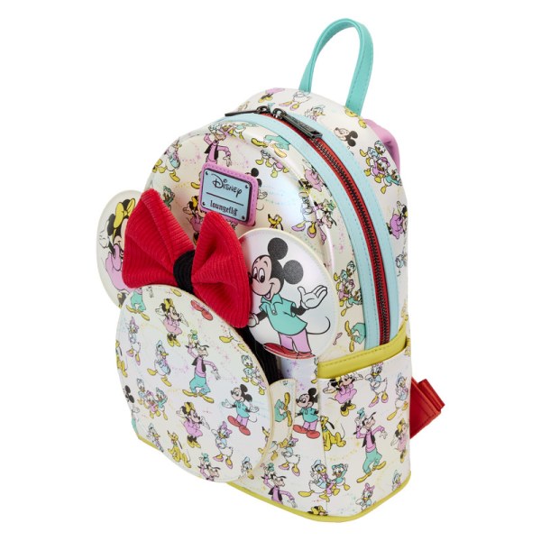 MINI ZAINO Disney 100 Topolino e Amici Iridescenti con Cerchietto - DISNEY LOUNGEFLY