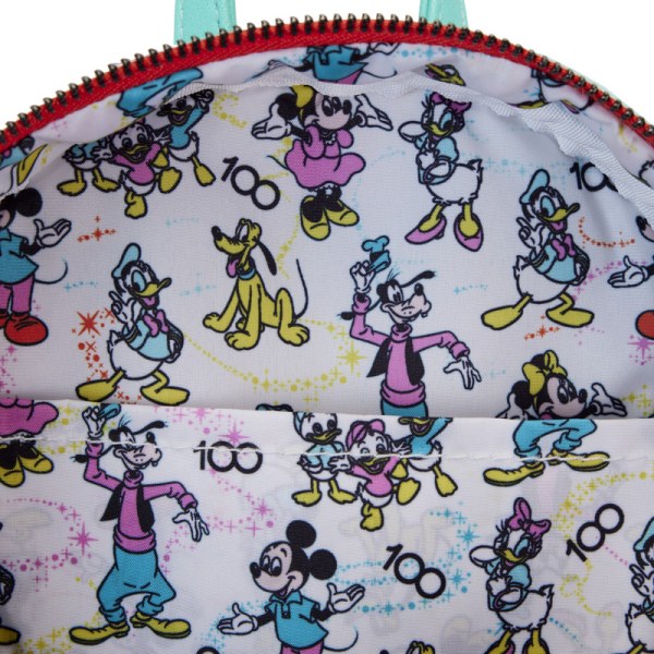 MINI ZAINO Disney 100 Topolino e Amici Iridescenti con Cerchietto - DISNEY LOUNGEFLY