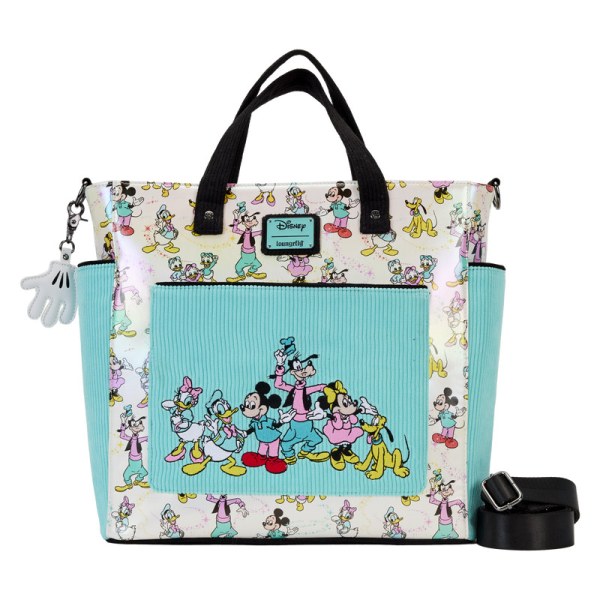 Borsa tote Disney 100 Topolino iridescente e i suoi amici - DISNEY LOUNGEFLY