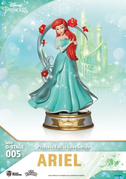 Lotto di 6 Figurine Principesse Disney serie "Fall in love" - ​​Disney mini D-Stage