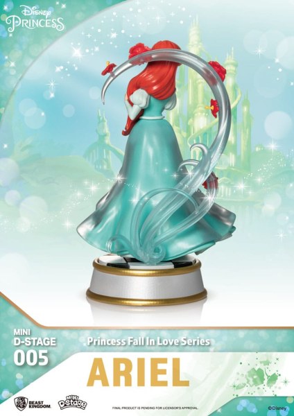 Lotto di 6 Figurine Principesse Disney serie "Fall in love" - ​​Disney mini D-Stage