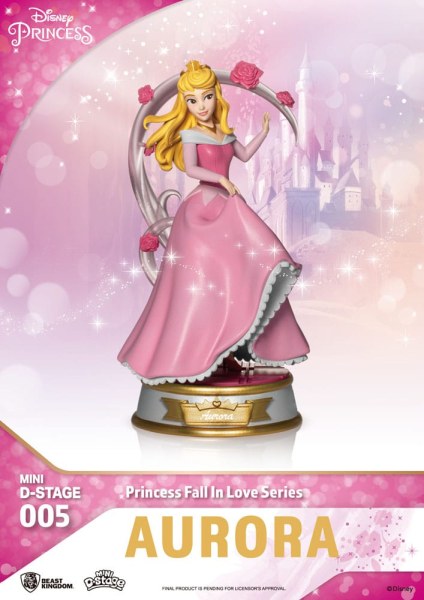 Lotto di 6 Figurine Principesse Disney serie "Fall in love" - ​​Disney mini D-Stage