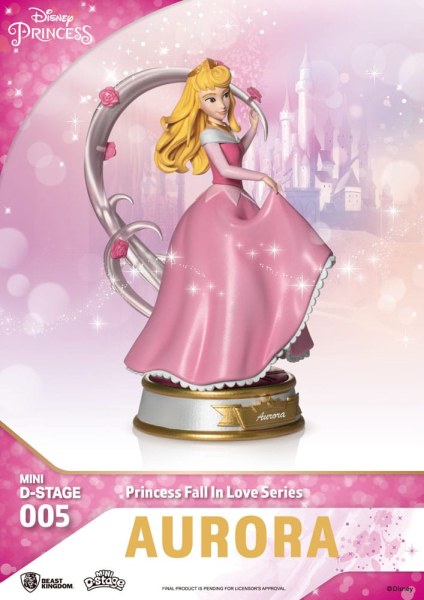 Lotto di 6 Figurine Principesse Disney serie "Fall in love" - ​​Disney mini D-Stage