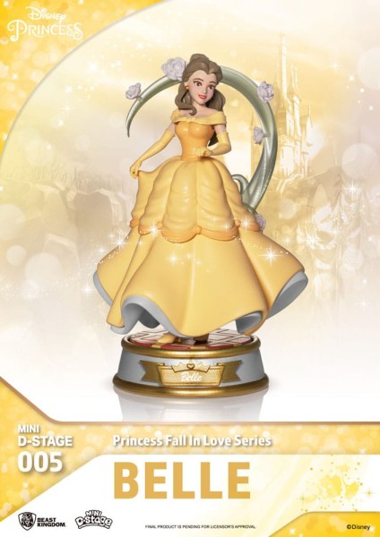Lotto di 6 Figurine Principesse Disney serie "Fall in love" - ​​Disney mini D-Stage