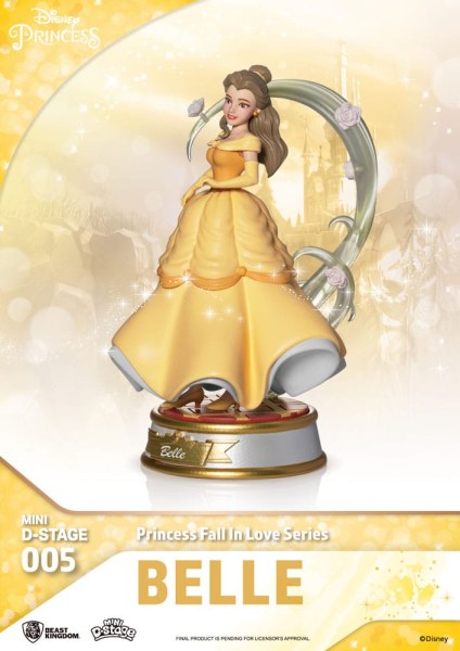 Lotto di 6 Figurine Principesse Disney serie "Fall in love" - ​​Disney mini D-Stage