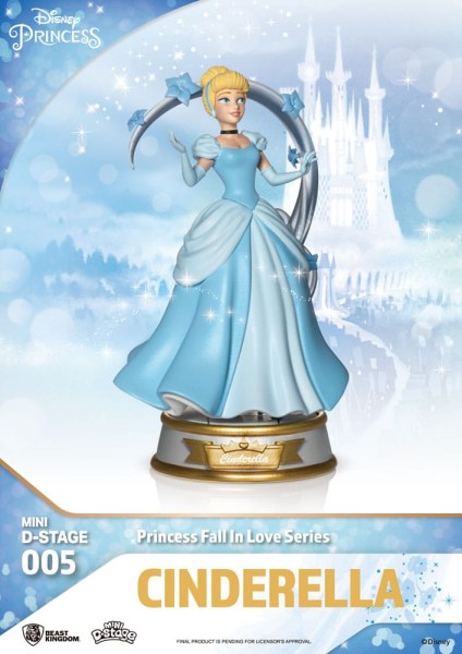 Lotto di 6 Figurine Principesse Disney serie "Fall in love" - ​​Disney mini D-Stage
