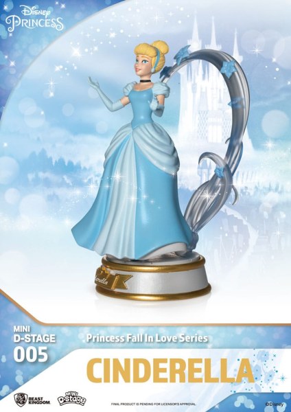 Lotto di 6 Figurine Principesse Disney serie "Fall in love" - ​​Disney mini D-Stage