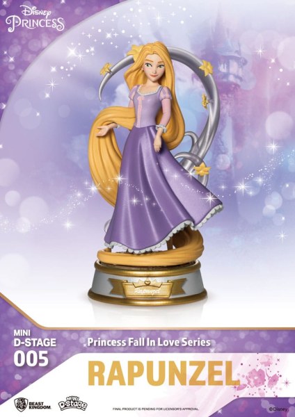 Lotto di 6 Figurine Principesse Disney serie "Fall in love" - ​​Disney mini D-Stage