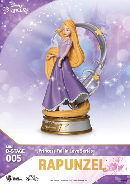Lotto di 6 Figurine Principesse Disney serie "Fall in love" - ​​Disney mini D-Stage