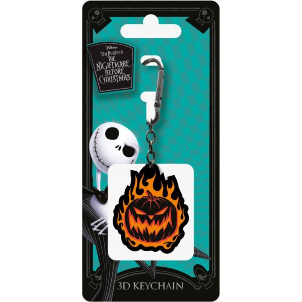 Portachiavi in ​​gomma The Nightmare Before Christmas Zucca in fiamme - Disney