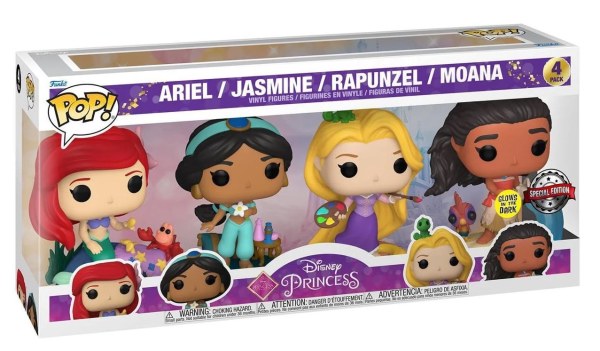 Confezione da 4 Funko Pop! Film Vinile - Principesse Ultimate - Disney