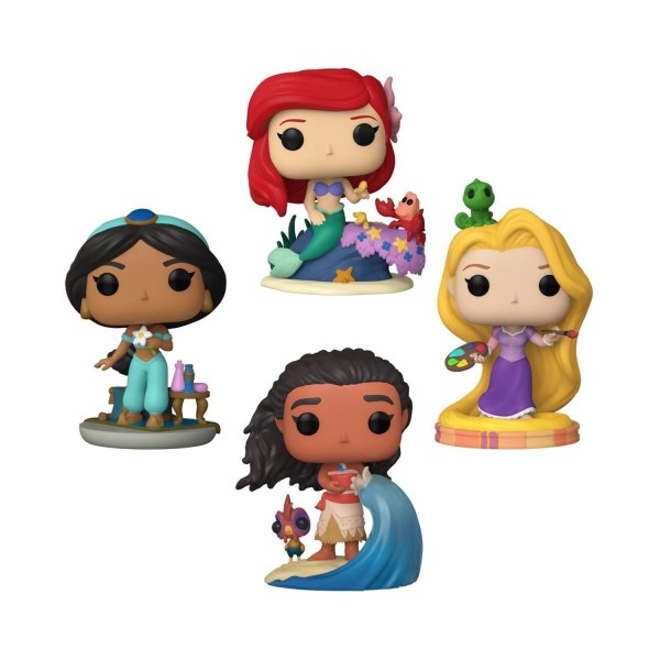 Confezione da 4 Funko Pop! Film Vinile - Principesse Ultimate - Disney