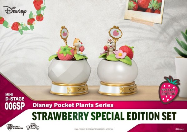 Lotto di 2 Mini Diorama Stage Cip e Ciop serie "Pocket Plants" Edizione Speciale - Disney mini D-Stage