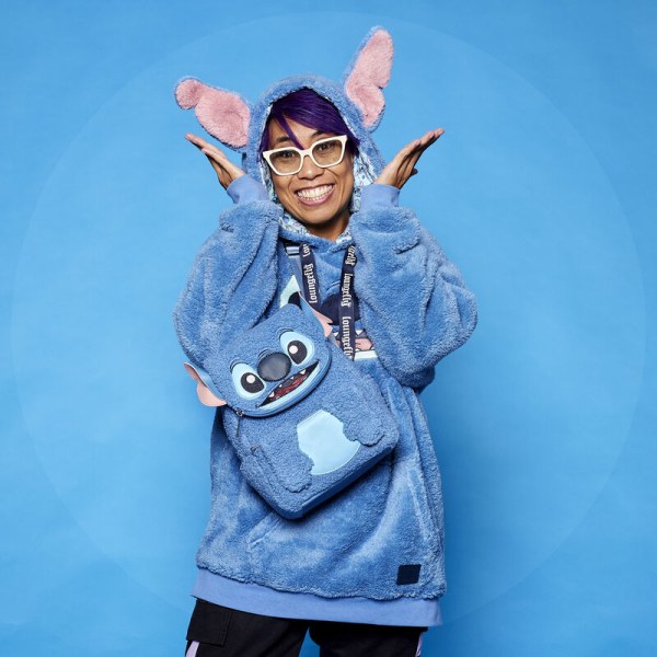 Zaino Mini Stitch peluche Sherpa - DISNEY LOUNGEFLY
