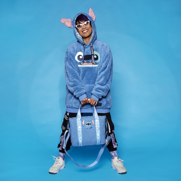 Borsa tote Stitch in peluche Sherpa con portafoglio - DISNEY LOUNGEFLY
