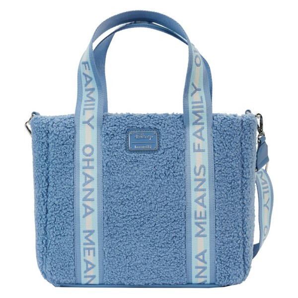 Borsa tote Stitch in peluche Sherpa con portafoglio - DISNEY LOUNGEFLY