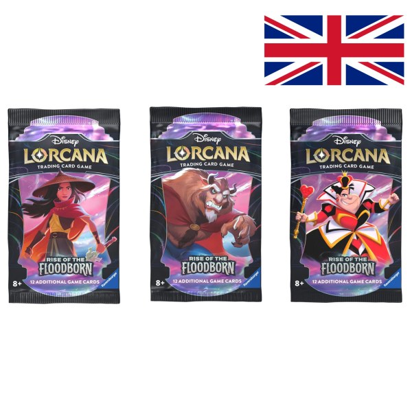 Busta da 12 carte (lingua inglese) Disney Lorcana Rise of the Floodborn
