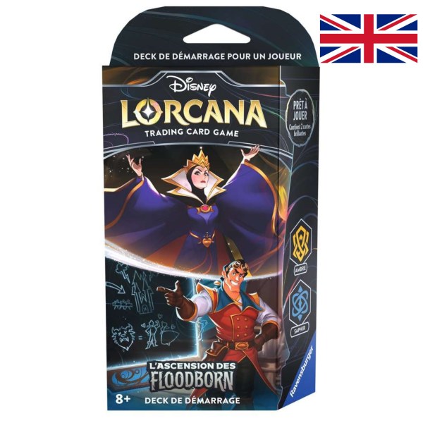 Starter Deck Ambra e Zaffiro (lingua inglese) Disney Lorcana Rise of the floodborn