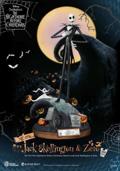Jack Skellington e Zero - Disney Mastercraft