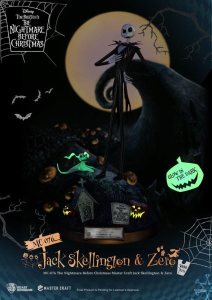 Jack Skellington e Zero - Disney Mastercraft