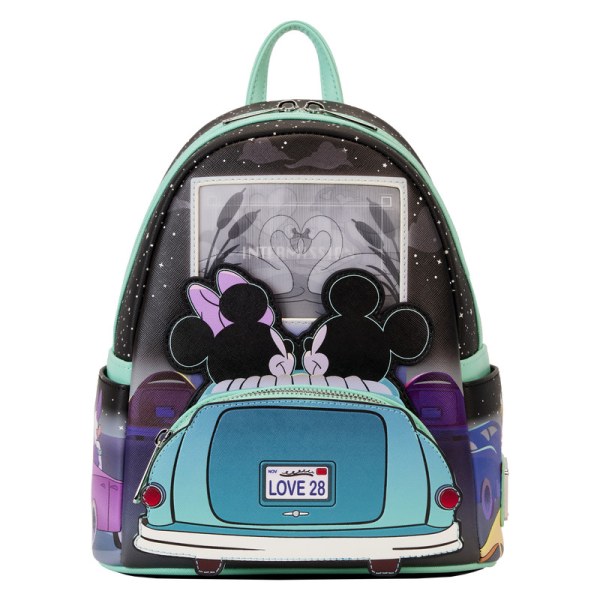 MINI ZAINO Lenticolare Topolino e Minnie Date Night al Drive-In - DISNEY LOUNGEFLY