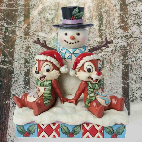 Cip e Ciop con un pupazzo di neve – Disney Traditions