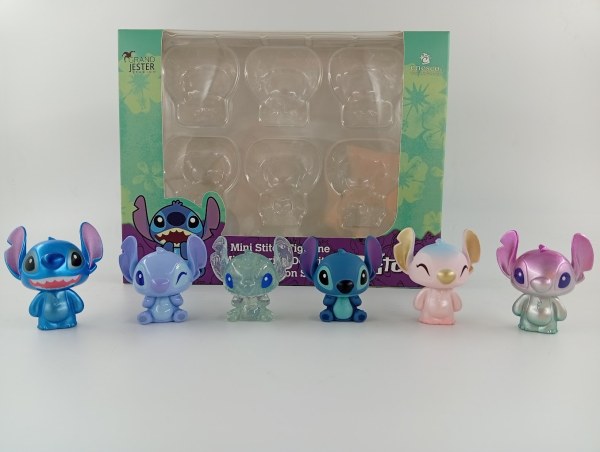 Lotto di 6 mini figurine Stitch (finestra) - Disney Grand Jester