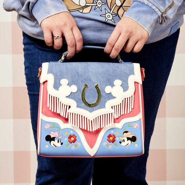 BORSA A TRACOLLA Western con frange Topolino e Minnie - DISNEY LOUNGEFLY