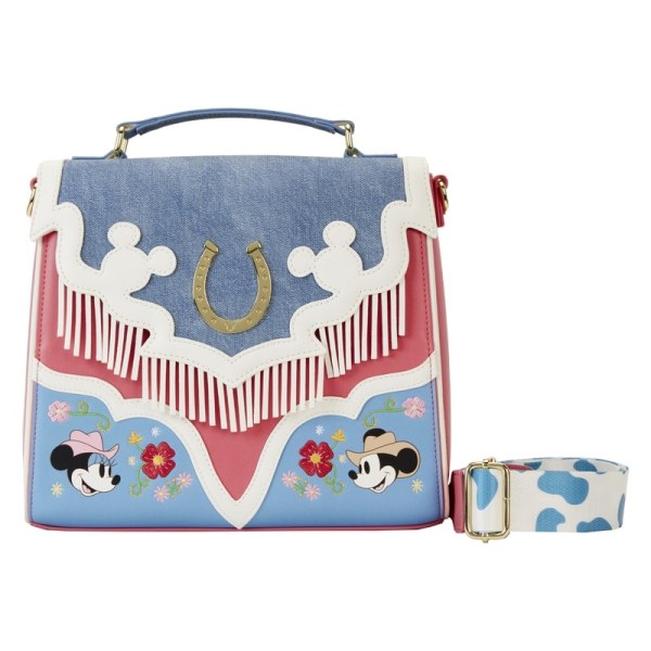 BORSA A TRACOLLA Western con frange Topolino e Minnie - DISNEY LOUNGEFLY