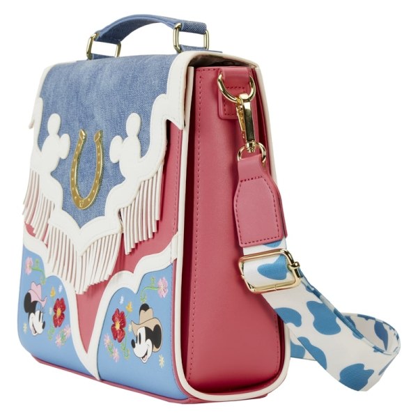 BORSA A TRACOLLA Western con frange Topolino e Minnie - DISNEY LOUNGEFLY
