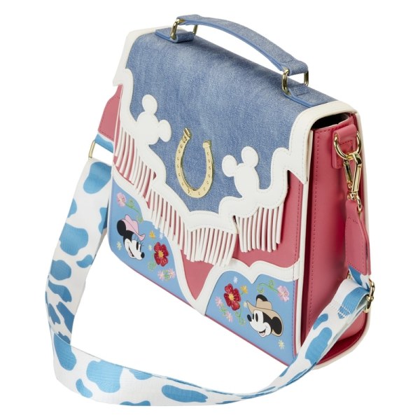 BORSA A TRACOLLA Western con frange Topolino e Minnie - DISNEY LOUNGEFLY