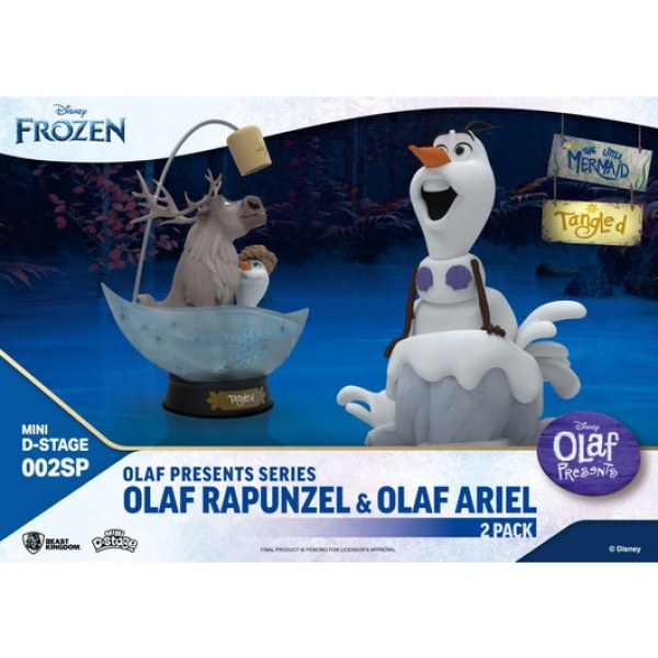 Olaf Rapunzel e Olaf Ariel - DISNEY MINI D-STAGE