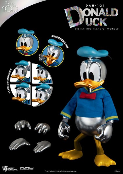 Paperino articolato Disney 100 anni di meraviglie - Eroi d'azione dinamici