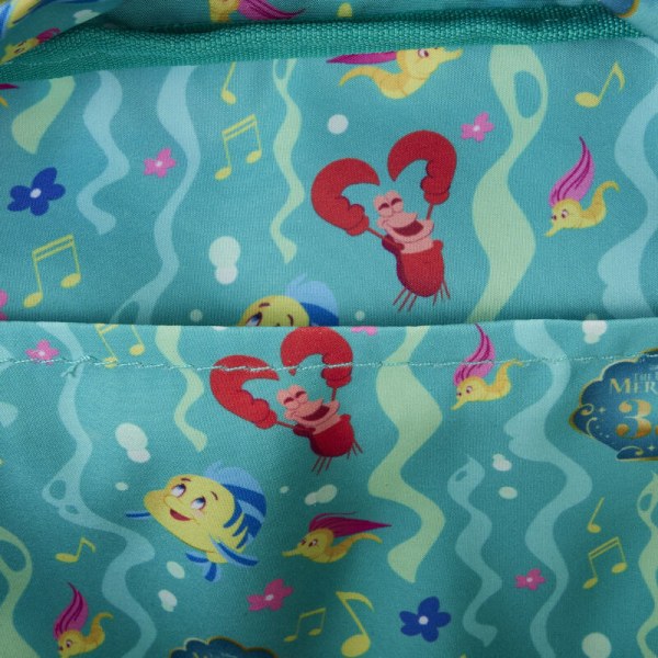 ZAINO MINI Nylon La Sirenetta 35° Anniversario Life is the Bubbles - DISNEY LOUNGEFLY