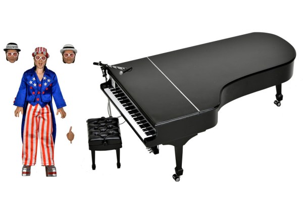 Figura Elton John vestito dal vivo nel '76 Deluxe Set 20 cm