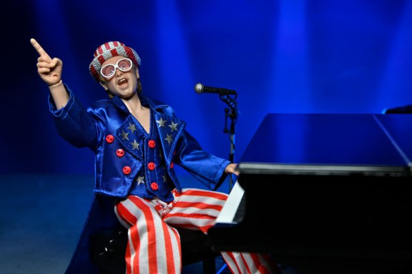 Figura Elton John vestito dal vivo nel '76 Deluxe Set 20 cm