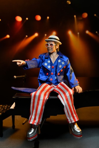 Figura Elton John vestito dal vivo nel '76 Deluxe Set 20 cm