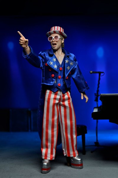 Figura Elton John vestito dal vivo nel '76 Deluxe Set 20 cm