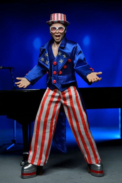 Figura Elton John vestito dal vivo nel '76 Deluxe Set 20 cm